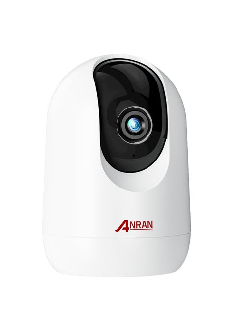 ANRAN Indoor Security Wifi PTZ camera, Two-Way Audio, Remote Control and Motion Detect Alarm, Built in Motor with 360° Horizontal Rotation ,Flexible installation with 3M Tape, Supports TF card record