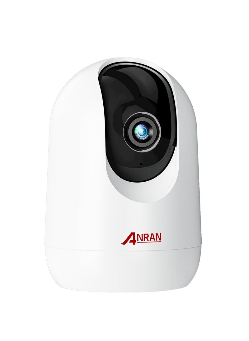ANRAN - ANRAN Indoor Security Wifi PTZ camera, Two-Way Audio, Remote Control and Motion Detect Alarm, Built in Motor with 360° Horizontal Rotation ,Flexible installation with 3M Tape, Supports TF card record - Image 1