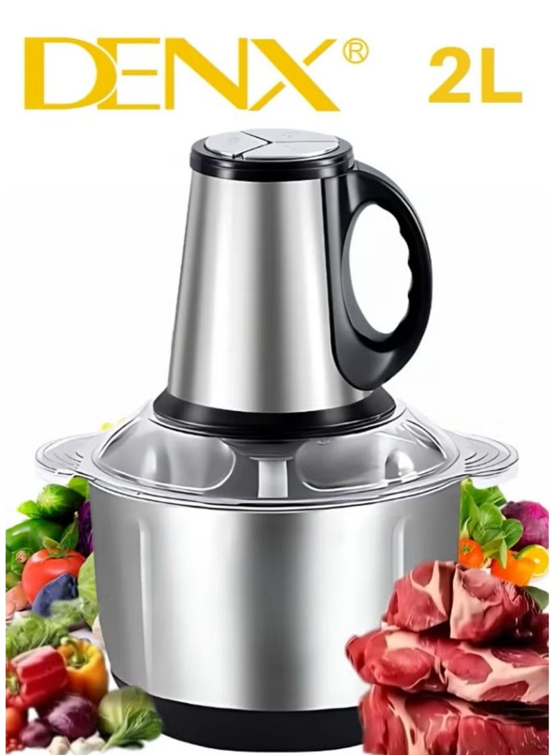 Denx Two liter multi-purpose electric chopper made of stainless steel - Image 1