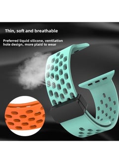 Generic Yu Bo For IwatchS9 Apple Watch Ultra Mesh Hole Silicone Magnetic S8 Sports Silicone Breathable Wristband-Color:Mesh Silicone Magnetic Breathable Model [cloud Gray] - Applicable: Iwatch 7/8/9 Generation [41mm]  - Image 5