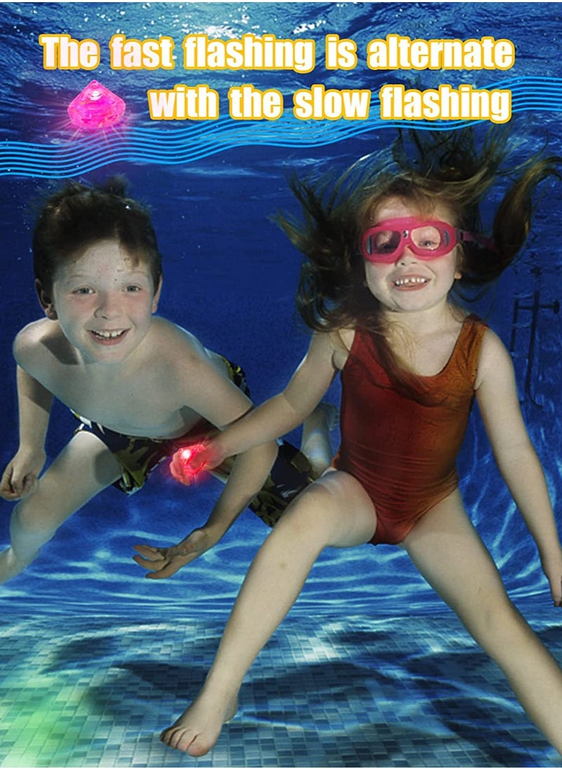 Generic - Light Up Diving Gem Pool Toy for Kid Diamonds Multi-Color Flashing Dive Pool Toys Glowing Underwater Sensory Swim Toys at Night Pool Throw Toy for Children Summer Pool Training Games 12Pcs - Image 1