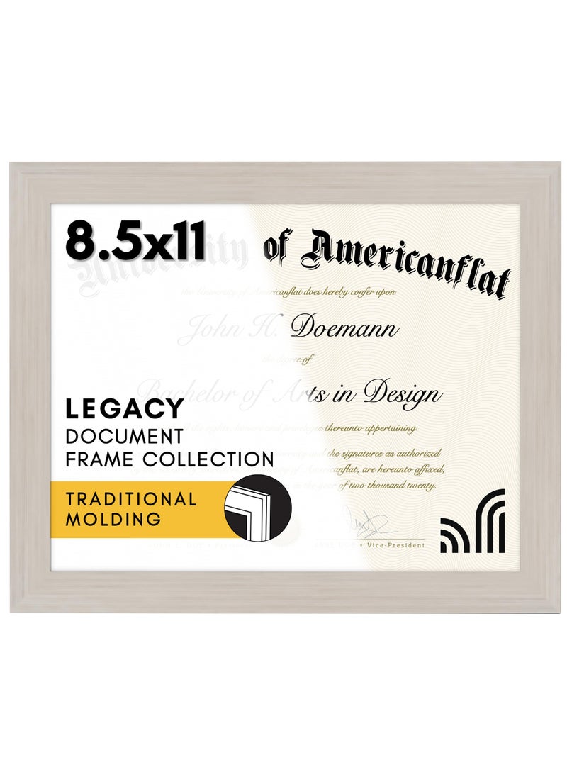 Americanflat Americanflat 85x11 Diploma Frame with ShatterResistant Glass  Document Frames with Engineered Wood  Legacy Collection  Certificate Frame for Tabletop and Wall Display  Light Wood 