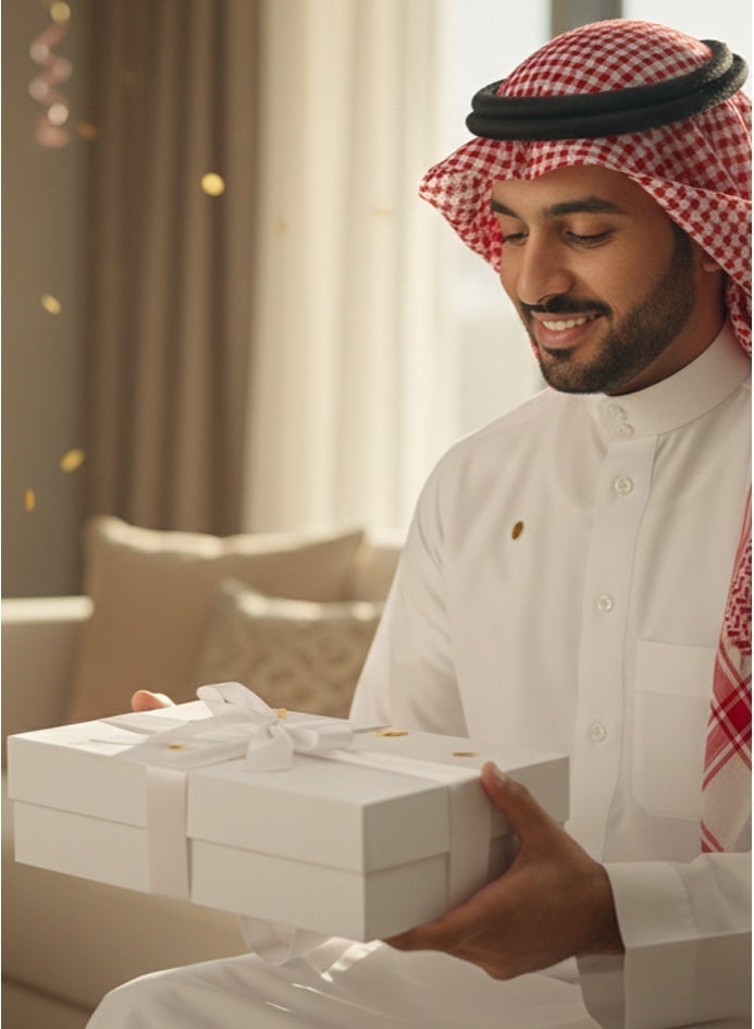 Neox علبة هدايا كبيرة، 26 × 19 × 8 سم، مزودة بغطاء وشريط وإغلاق مغناطيسي لتغليف الهدايا، علبة هدايا فارغة لعيد الأم، عيد الحب، أعياد الميلاد، والحفلات. - Image 3