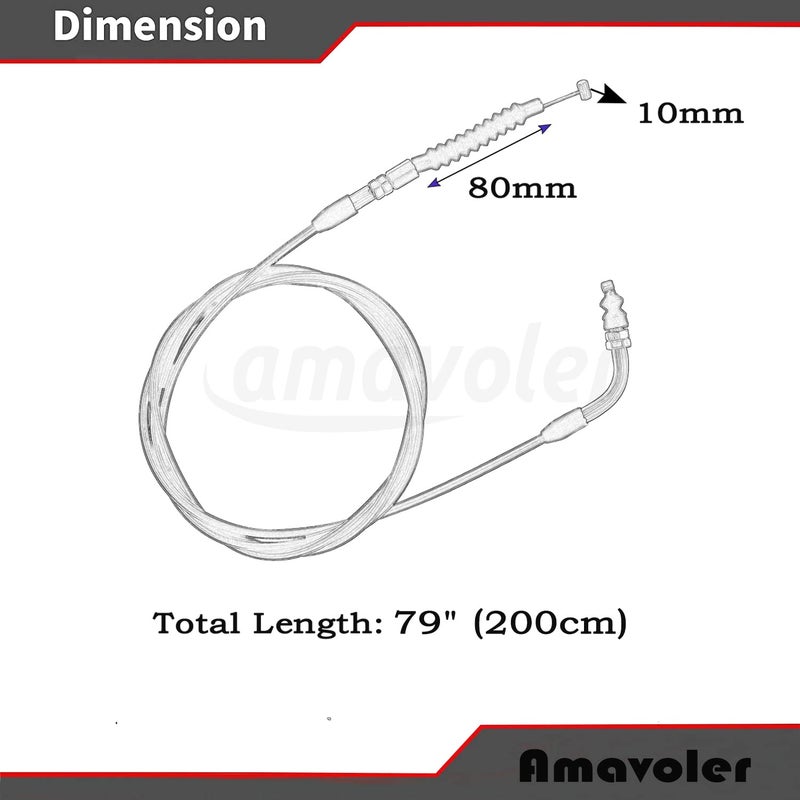 amavoler 79 Throttle Cable Perfect Replacement Accessory Fit for Gy6 150cc Kingroad Kandi Roketa JCL Baja Dune Buggy Go Kart - Image 4