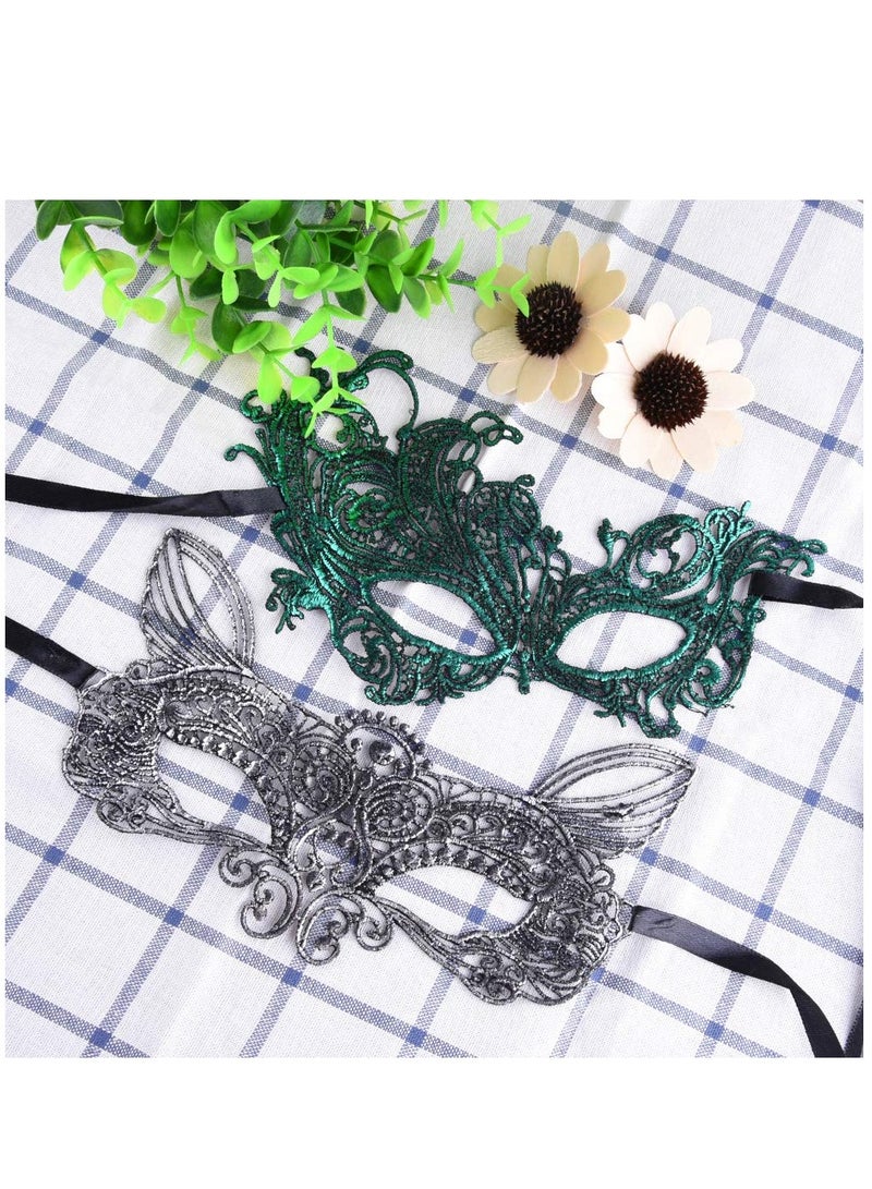 Masquerade Masks Bulk Lace Mask, Women Venetian Masks Lace Masquerade Mask for Party Ball Multicolored, 20pcs - Image 4