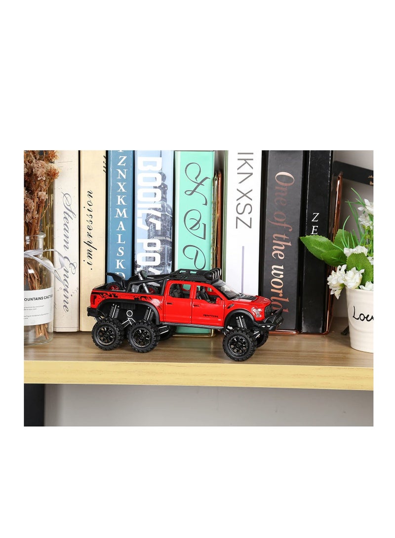 Y&D Toy Pickup Trucks for Kids, Model Cars, F150 Raptor DieCast Metal Car, with Sound and Light, Kids Age 3 Year up (RED) - Image 5