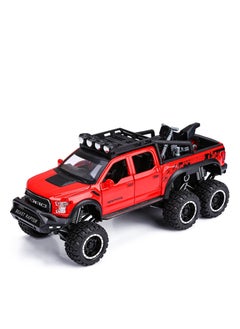 Y&D Toy Pickup Trucks for Kids, Model Cars, F150 Raptor DieCast Metal Car, with Sound and Light, Kids Age 3 Year up (RED)  - Image 2
