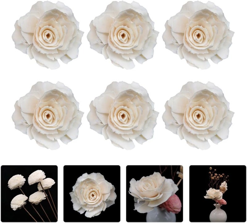 6pcs Fire-Free Aroma Diffuser Flowers with 4.5cm Peony Rattan Vines, Natural Scented Home Fragrance for Living Room Decor - Image 4