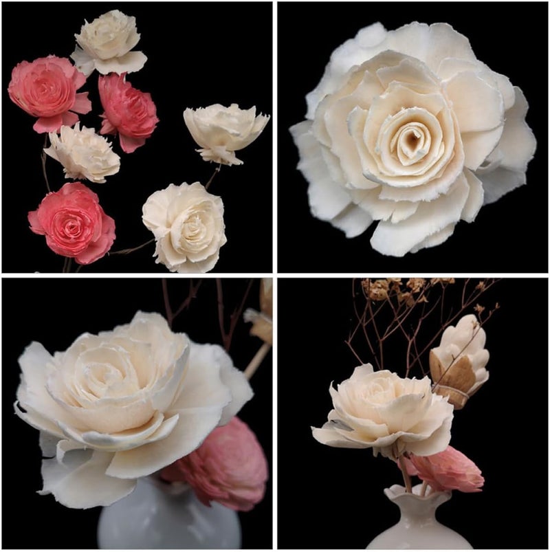 6pcs Fire-Free Aroma Diffuser Flowers with 4.5cm Peony Rattan Vines, Natural Scented Home Fragrance for Living Room Decor - Image 3