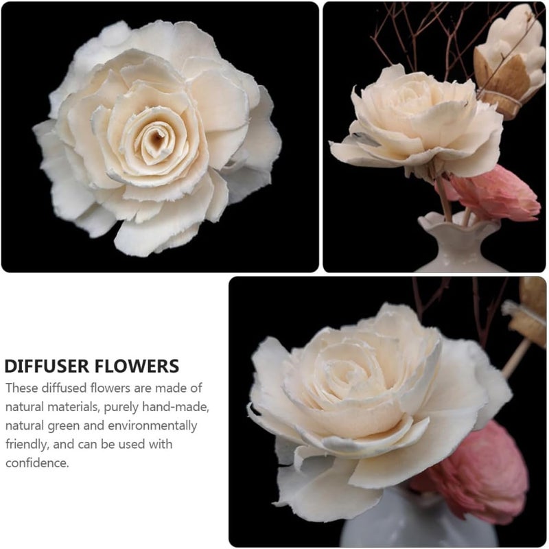 6pcs Fire-Free Aroma Diffuser Flowers with 4.5cm Peony Rattan Vines, Natural Scented Home Fragrance for Living Room Decor - Image 5