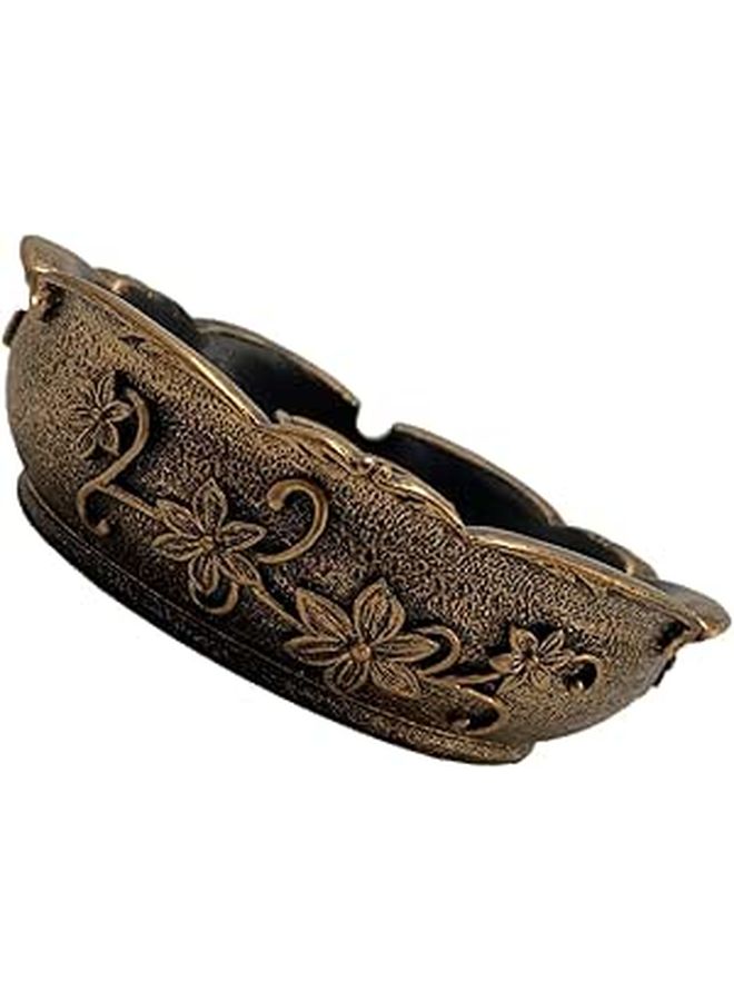 حامل عصا البخور الذهبي المستدير العتيق صينية مبخرة من الراتنج لعطر المنزل والتأمل - Image 1