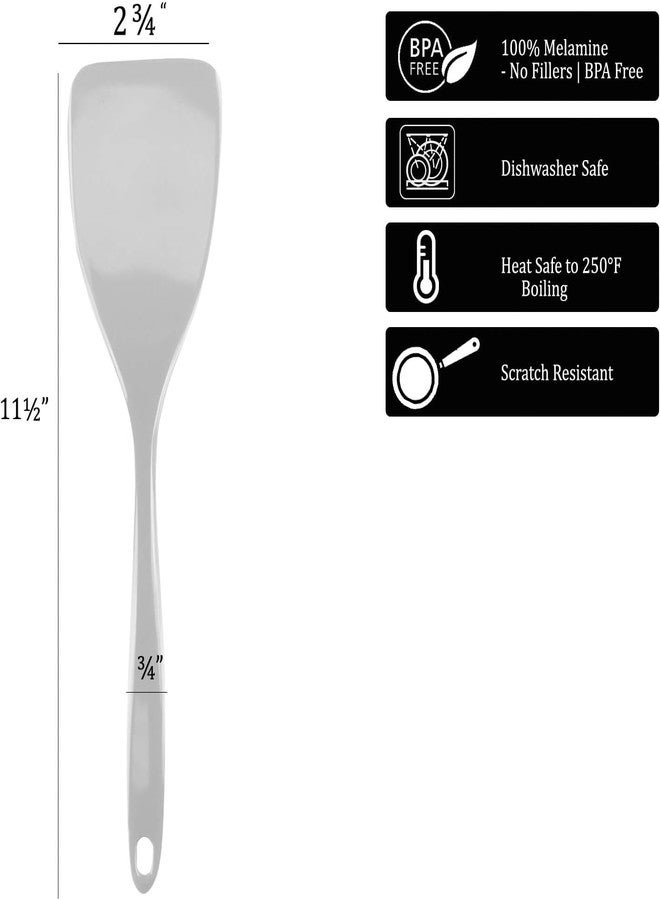 ريستون لويد ملعقة مسطحة، أداة تقليب للمقالي غير اللاصقة، مقاومة للحرارة، مصنوعة من مادة الميلامين الخالية من مادة BPA، بمقبض مريح، 11 بوصة، لون برقوقي - Image 5