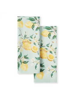 Martha stewart Dual Purpose Kitchen Towel 2Pack Set Lemon Whimsy 16"X28"  - Image 2