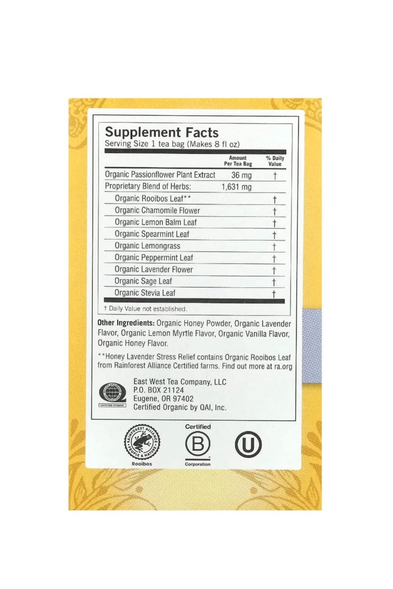 شاي يوغي شاي تخفيف التوتر بالعسل والخزامى خالي من الكافيين 16 كيس شاي 1.02 أونصة (29 جم) - Image 2