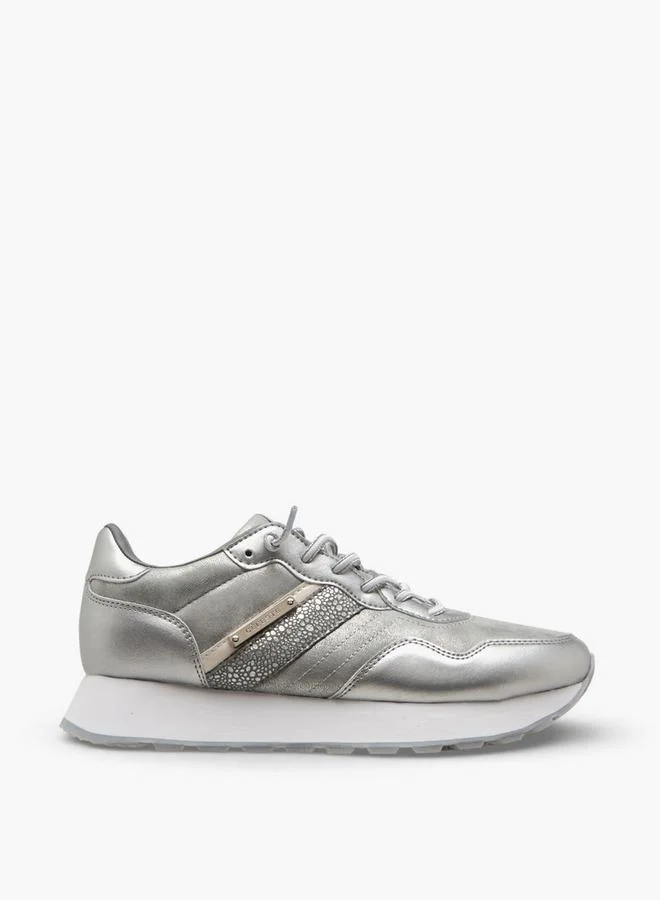 Celeste SILVER Women Lace-Up Ankle Sneakers for Women | Best Price UAE