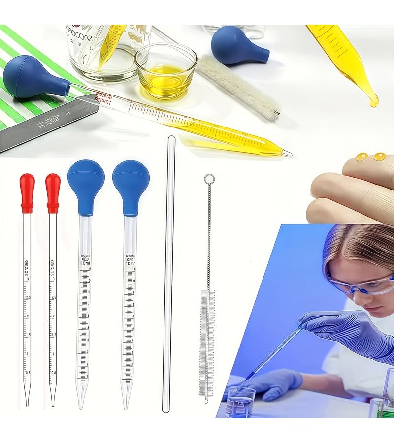 0.1oz Glass Dropper Set with Pipette Brush and Glass Stirring Rod - Image 5