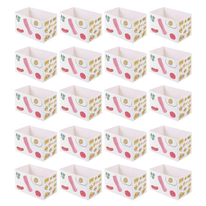 40 PCS Paper Cake Packaging Boxes Sandwich Containers Food Boxes Party Favors for Breakfast Toast (Colorful Pattern) - Image 2