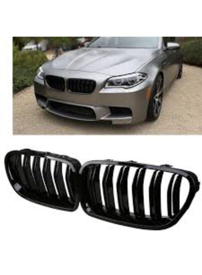 بي إم دبليو شبكة أمامية الشكل لسيارة BMW F10، لون أسود لامع - Image 1