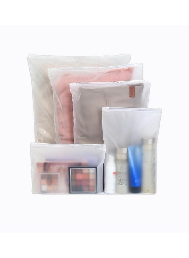 ZURATO 5pc Set Transparent Packing Bags for Travelling, Zip Bags for Clothes, Cosmetic, Jewellery, Tolitary, Shoes Storage Bag for Travel Organizer, Zip Lock Bag with Air Vent Hole (1 Set) - Image 1