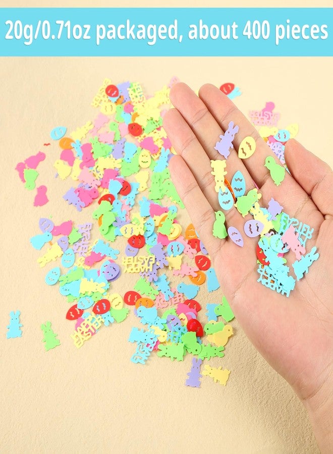 Lasuroa 400pcs Easter Confetti, Rabbit Egg Chicken Shaped Paper Confetti, Multicolor, Easter Occasion - Image 3