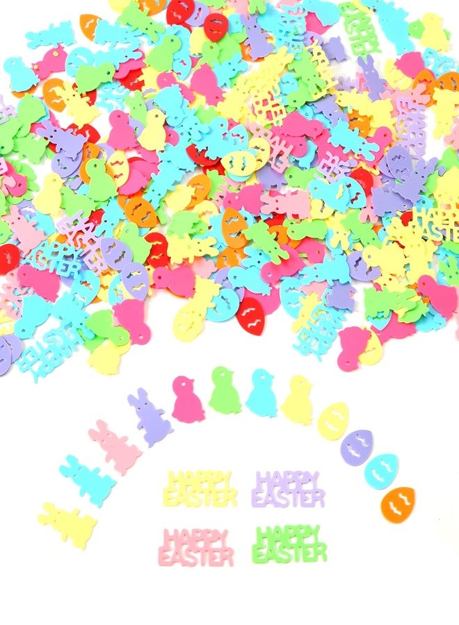 Lasuroa 400pcs Easter Confetti, Rabbit Egg Chicken Shaped Paper Confetti, Multicolor, Easter Occasion - Image 1