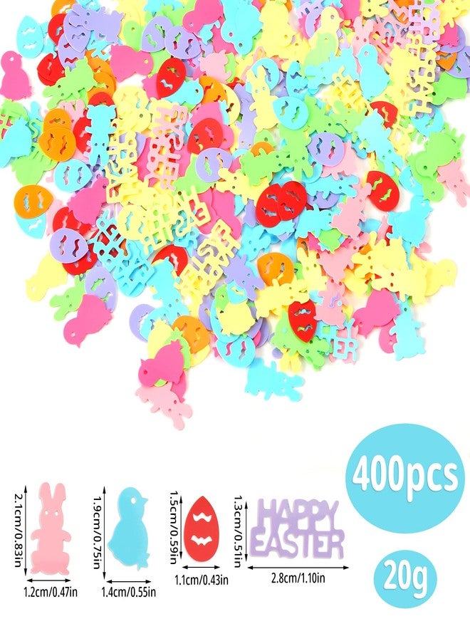 Lasuroa 400pcs Easter Confetti, Rabbit Egg Chicken Shaped Paper Confetti, Multicolor, Easter Occasion - Image 2
