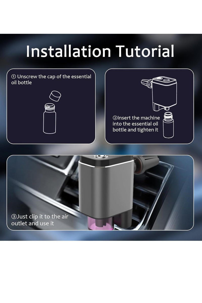 0TO1 TECH Car Diffuser Air Freshener Smart Car Air Freshener 3 Modes Adjustable Vent Smell Rechargeable Intelligent with 3 Aroma - Image 5