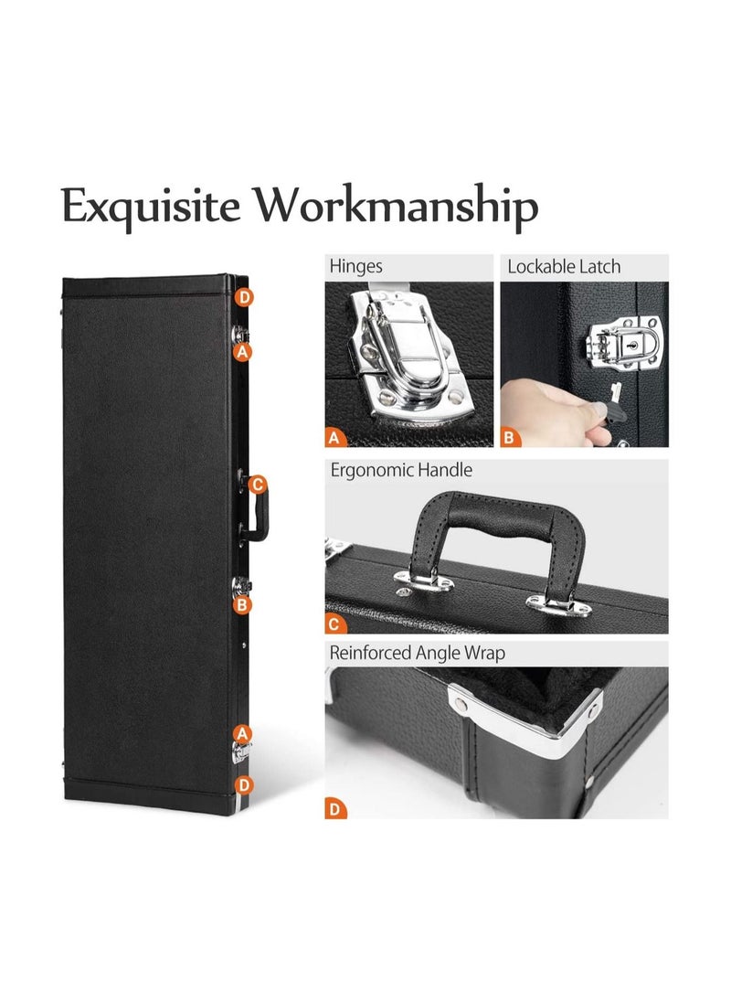 Mike Music Mike Music 40 inch electric guitar leather case with lock (Black)  - Image 5