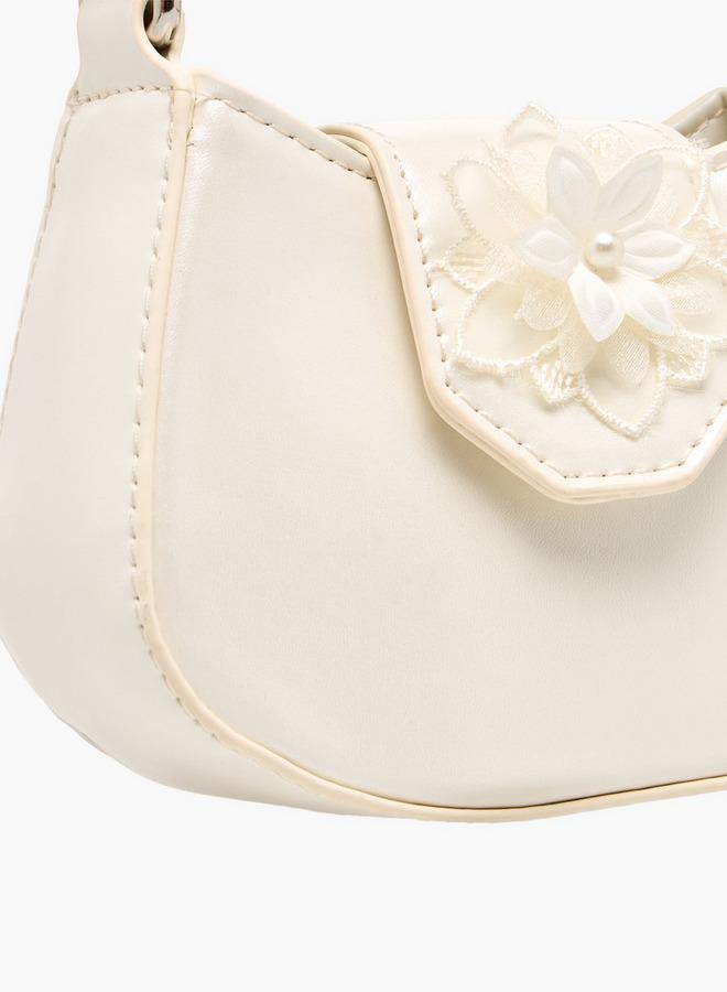 فلورا بيلا من شو إكسبرس حقيبة كروس بودي فلورا بيلا بتطريز زهري وحزام سلسلة من مجموعة رمضان - Image 5