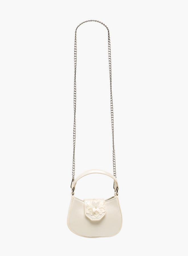 فلورا بيلا من شو إكسبرس حقيبة كروس بودي فلورا بيلا بتطريز زهري وحزام سلسلة من مجموعة رمضان - Image 3