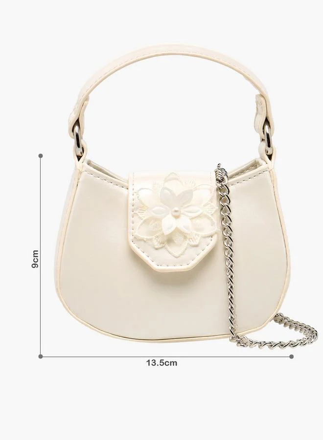 Flora Bella By Shoexpress Flora Bella Floral Applique Crossbody Bag with Chain Strap Ramadan Collection