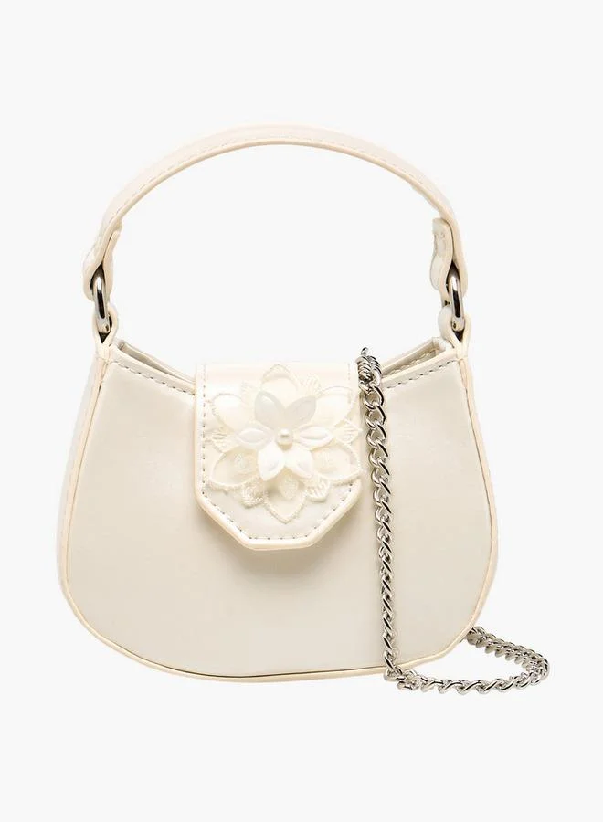 Flora Bella By Shoexpress Flora Bella Floral Applique Crossbody Bag with Chain Strap Ramadan Collection