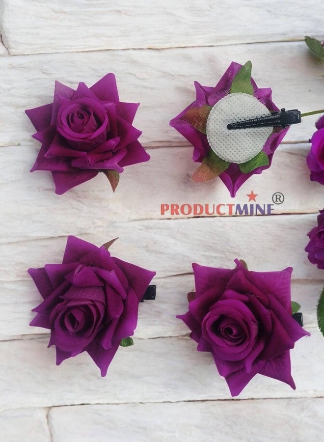 PRODUCTMINE® BIG ROSE ALLIGATOR CLIPS - PURPLE - 4 PC - Image 2