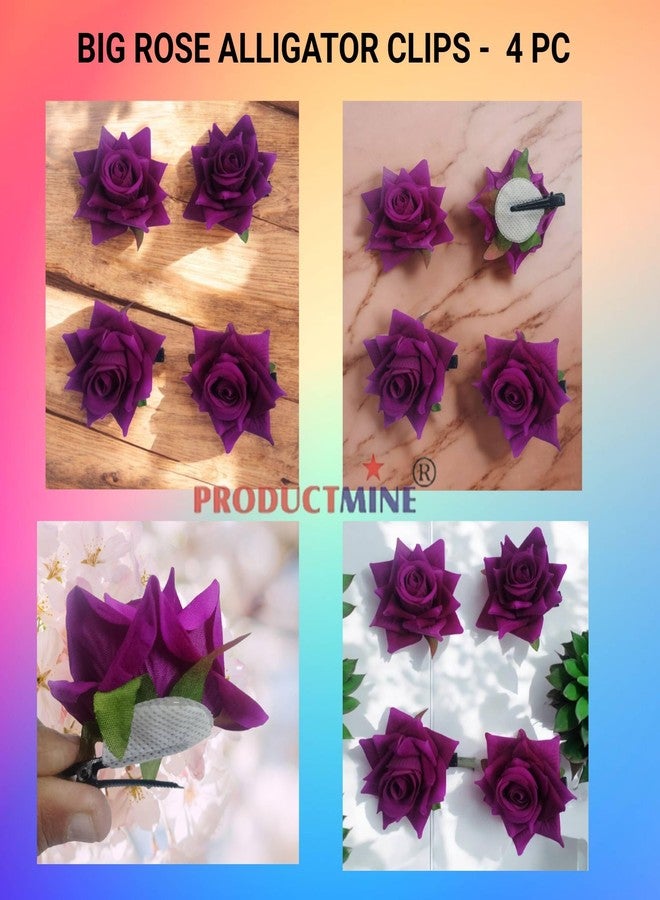 PRODUCTMINE® BIG ROSE ALLIGATOR CLIPS - PURPLE - 4 PC - Image 4