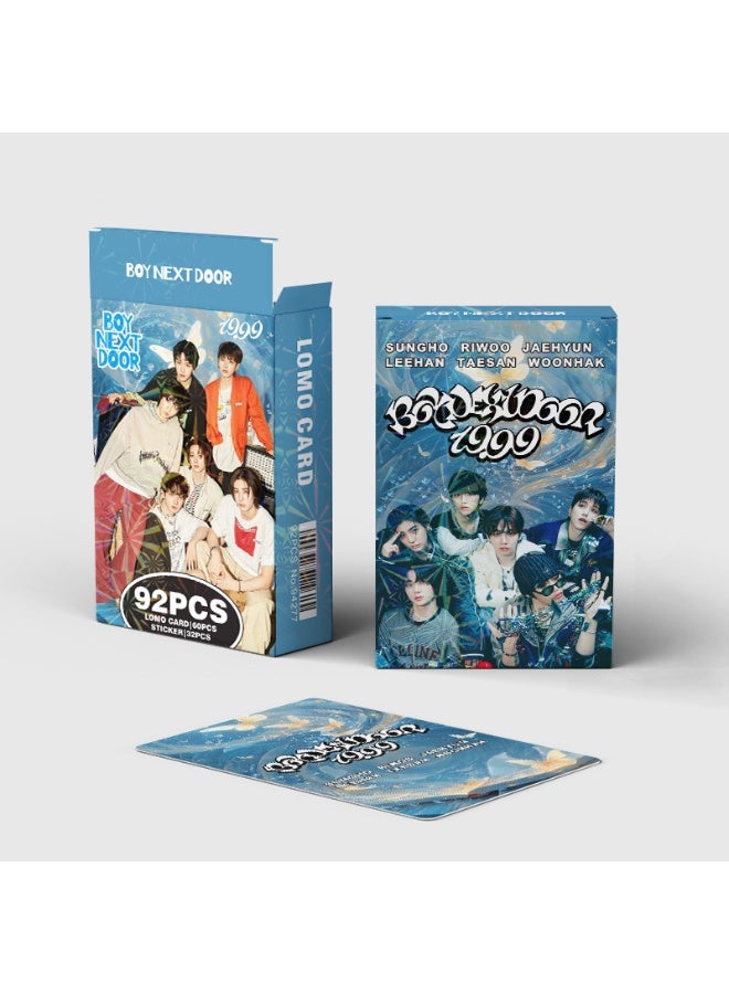 92 Cards Boynextdoor Neighborhood Help Photo Card Boy Next Door Small Sticker Double-sided Lomo Card - Image 3