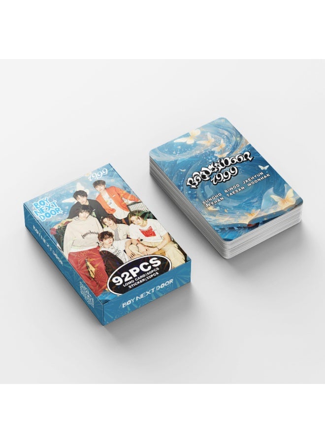 92 Cards Boynextdoor Neighborhood Help Photo Card Boy Next Door Small Sticker Double-sided Lomo Card - Image 2