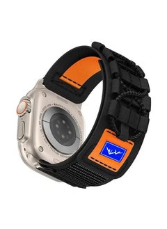 X-level Rugged Nylon Band for Apple Watch Ultra 2,Compatible with 49mm,45mm,44mm,42mm Models,Sport Solo Loop Velcro Woven Strap for iWatch Series 10 46mm,9 8 7 45mm,SE2 SE 6 5 4 44mm,3 2 1 42mm Black  - Image 1