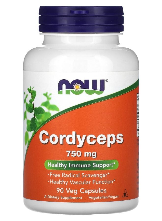 now Cordyceps 750mg 90 Veg Capsules