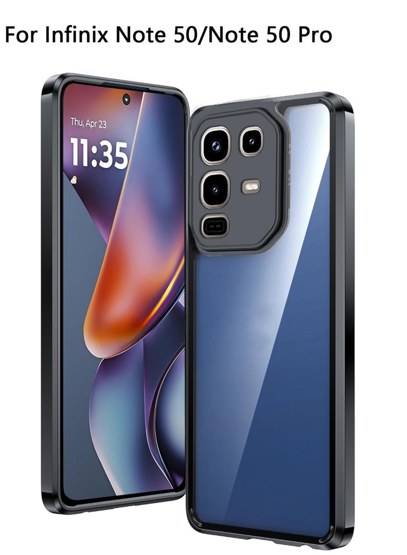 Case Compatible with Infinix Note 50/ Note 50 Pro, [Droproof] [Sweat-Proof] [Fingerprint-Proof] Shockproof Protective Phone Case Fits Infinix Note 50/ Note 50 Pro,Black - Image 1