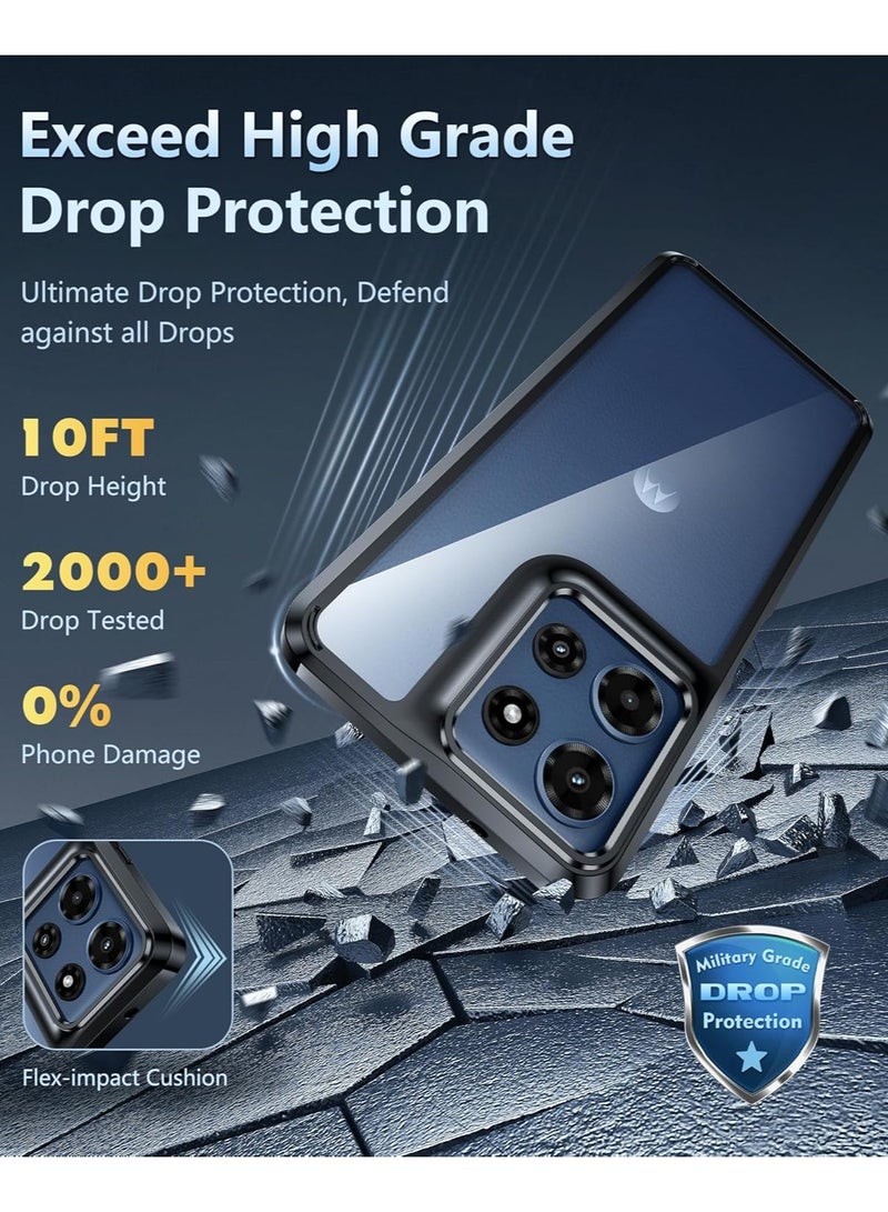 Case Compatible with Infinix Note 50/ Note 50 Pro, [Droproof] [Sweat-Proof] [Fingerprint-Proof] Shockproof Protective Phone Case Fits Infinix Note 50/ Note 50 Pro,Black - Image 2