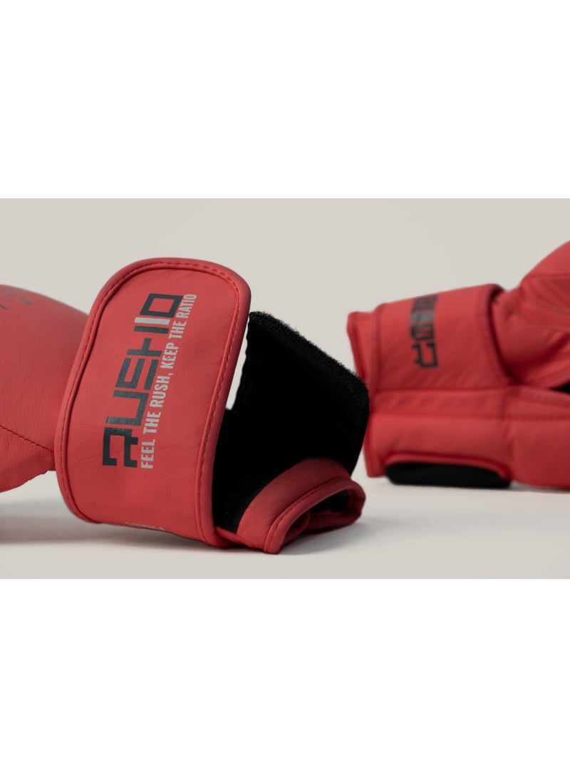 RUSHIO Gloves: Dare Collection / Double Strap / Engineered Leather - Brave Red - Image 4