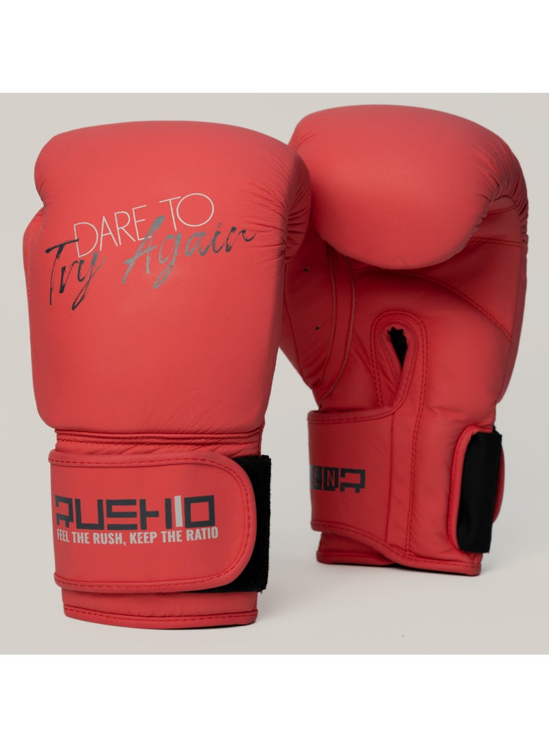 RUSHIO Gloves: Dare Collection / Double Strap / Engineered Leather - Brave Red - Image 1
