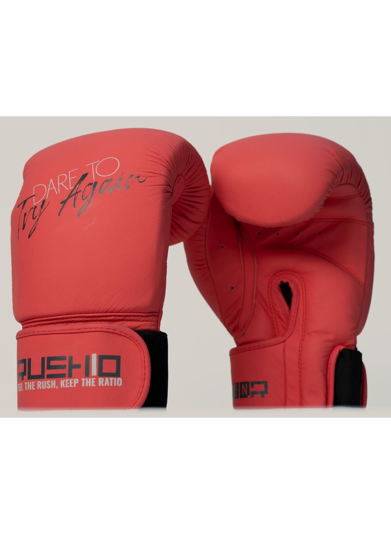RUSHIO Gloves: Dare Collection / Double Strap / Engineered Leather - Brave Red - Image 2