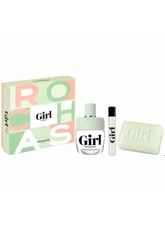 Rochas Girl For Women Set Edt 60ml + Edt 7.5ml + Soap 75g - Image 2