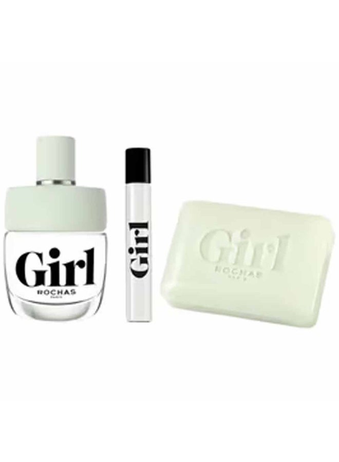 Rochas Girl For Women Set Edt 60ml + Edt 7.5ml + Soap 75g - Image 1