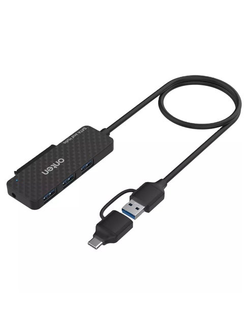 UCA312 USB-A & USB-C to SATA Adapter with 3XUSB 3.0 HUB