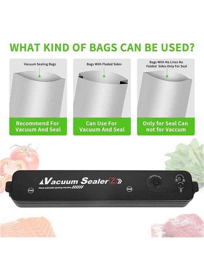 Upgraded Automatic Food Preservation Vacuum Sealer Machine - Black