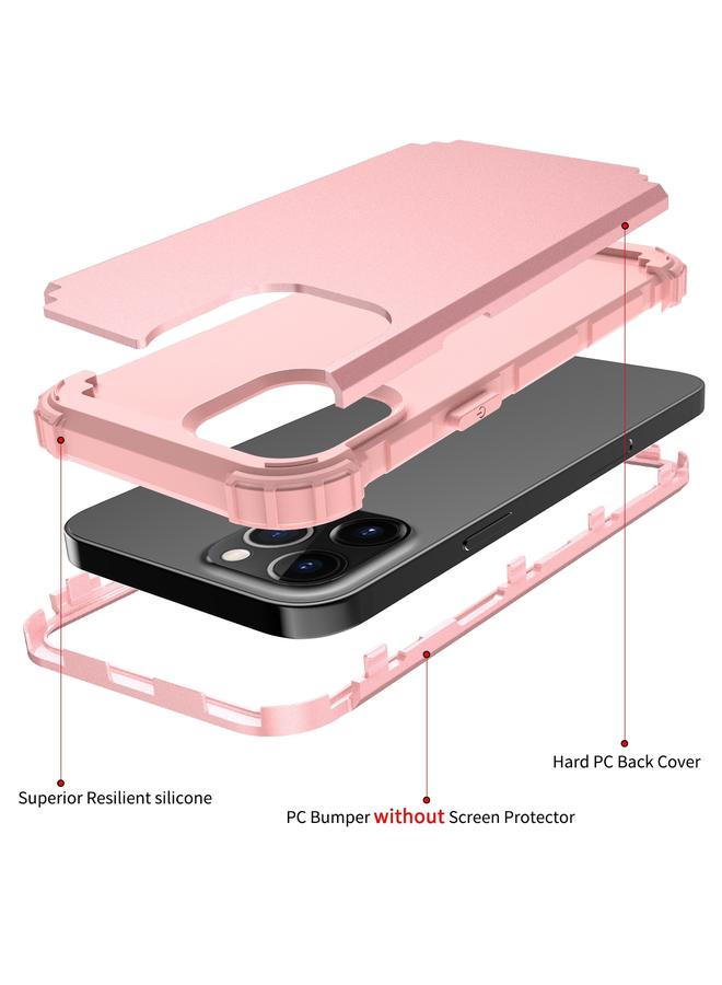 Zaboon Case For iPhone 12 Pro Max PC+ Silicone Three-piece Anti-drop Mobile Phone Protective Back Cover - Image 2