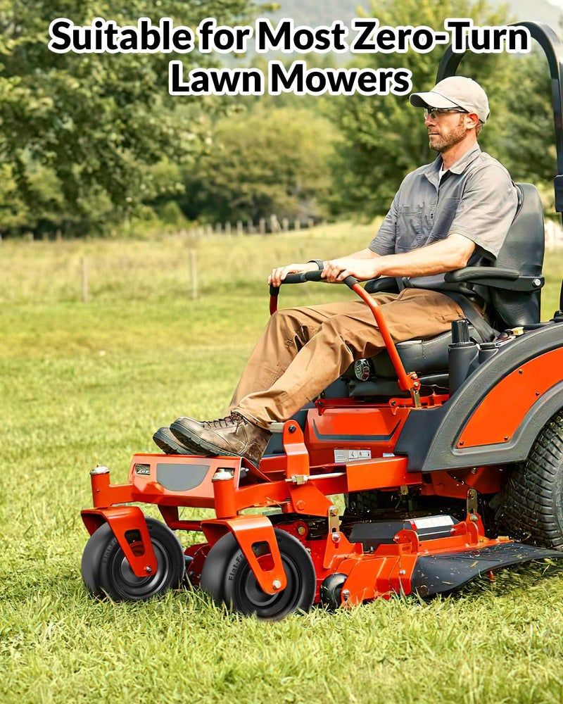RONPOW 11x6.00-5 Flat Free Lawn Mower Tire and Wheel, 11x6x5 Solid Front Tires for Zero Turn Mower, 400Lbs Load, 3/4", 5/8" and 1/2" Bearings, 5.31"-7.71" Hub for Residential Commercial, 2Pack Black - Image 3