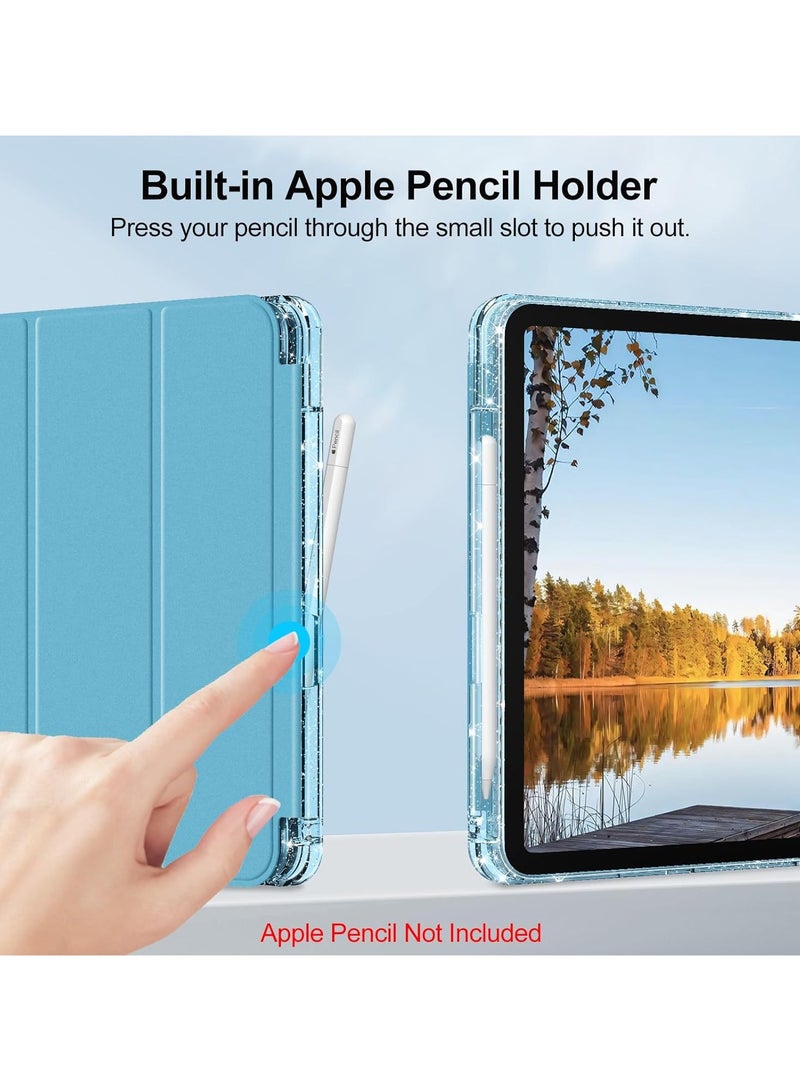 Acrylic Tablet Case for iPad Air 8 2026 (11 inch) M4, Tri-Fold Stand Cover with Pencil Holder, Auto Wake/Sleep - Image 2